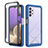 Silicone Transparent Frame Case Cover 360 Degrees ZJ3 for Samsung Galaxy M32 5G