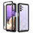 Silicone Transparent Frame Case Cover 360 Degrees ZJ3 for Samsung Galaxy M32 5G Black