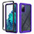 Silicone Transparent Frame Case Cover 360 Degrees ZJ3 for Samsung Galaxy S20 FE (2022) 5G Clove Purple