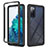 Silicone Transparent Frame Case Cover 360 Degrees ZJ3 for Samsung Galaxy S20 FE 4G Black