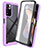 Silicone Transparent Frame Case Cover 360 Degrees ZJ3 for Xiaomi Mi 11i 5G (2022) Clove Purple