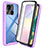 Silicone Transparent Frame Case Cover 360 Degrees ZJ3 for Xiaomi POCO C3 Clove Purple