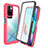Silicone Transparent Frame Case Cover 360 Degrees ZJ3 for Xiaomi Redmi 10 4G Hot Pink