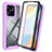 Silicone Transparent Frame Case Cover 360 Degrees ZJ3 for Xiaomi Redmi 10C 4G Purple