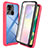 Silicone Transparent Frame Case Cover 360 Degrees ZJ3 for Xiaomi Redmi 9 India Hot Pink