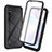 Silicone Transparent Frame Case Cover 360 Degrees ZJ3 for Xiaomi Redmi 9A Black