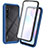 Silicone Transparent Frame Case Cover 360 Degrees ZJ3 for Xiaomi Redmi 9A Blue
