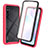 Silicone Transparent Frame Case Cover 360 Degrees ZJ3 for Xiaomi Redmi 9A Hot Pink