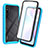 Silicone Transparent Frame Case Cover 360 Degrees ZJ3 for Xiaomi Redmi 9A Sky Blue