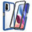 Silicone Transparent Frame Case Cover 360 Degrees ZJ3 for Xiaomi Redmi K40 Pro+ Plus 5G Blue