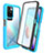 Silicone Transparent Frame Case Cover 360 Degrees ZJ3 for Xiaomi Redmi Note 11 4G (2021) Sky Blue