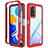 Silicone Transparent Frame Case Cover 360 Degrees ZJ3 for Xiaomi Redmi Note 11 4G (2022) Red