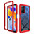 Silicone Transparent Frame Case Cover 360 Degrees ZJ3 for Xiaomi Redmi Note 11 Pro 4G Red