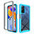 Silicone Transparent Frame Case Cover 360 Degrees ZJ3 for Xiaomi Redmi Note 11 Pro 5G Sky Blue