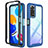 Silicone Transparent Frame Case Cover 360 Degrees ZJ3 for Xiaomi Redmi Note 11S 4G Blue