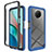 Silicone Transparent Frame Case Cover 360 Degrees ZJ3 for Xiaomi Redmi Note 9 5G