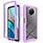 Silicone Transparent Frame Case Cover 360 Degrees ZJ3 for Xiaomi Redmi Note 9 5G