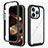 Silicone Transparent Frame Case Cover 360 Degrees ZJ4 for Apple iPhone 13 Pro