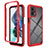 Silicone Transparent Frame Case Cover 360 Degrees ZJ4 for Motorola Moto G23 Red