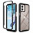 Silicone Transparent Frame Case Cover 360 Degrees ZJ4 for Motorola Moto G53 5G Black