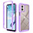 Silicone Transparent Frame Case Cover 360 Degrees ZJ4 for Motorola Moto G53j 5G