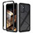 Silicone Transparent Frame Case Cover 360 Degrees ZJ4 for Samsung Galaxy A15 4G Black