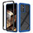 Silicone Transparent Frame Case Cover 360 Degrees ZJ4 for Samsung Galaxy A15 4G Blue