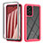 Silicone Transparent Frame Case Cover 360 Degrees ZJ4 for Samsung Galaxy A73 5G Hot Pink