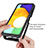 Silicone Transparent Frame Case Cover 360 Degrees ZJ4 for Samsung Galaxy F02S SM-E025F