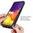 Silicone Transparent Frame Case Cover 360 Degrees ZJ4 for Samsung Galaxy Quantum2 5G