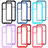 Silicone Transparent Frame Case Cover 360 Degrees ZJ4 for Samsung Galaxy Quantum4 5G