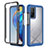 Silicone Transparent Frame Case Cover 360 Degrees ZJ4 for Xiaomi Mi 10T 5G Blue