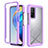 Silicone Transparent Frame Case Cover 360 Degrees ZJ4 for Xiaomi Mi 10T 5G Clove Purple