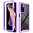 Silicone Transparent Frame Case Cover 360 Degrees ZJ4 for Xiaomi Mi 11i 5G (2022) Clove Purple