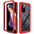 Silicone Transparent Frame Case Cover 360 Degrees ZJ4 for Xiaomi Mi 11i 5G (2022) Red