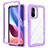 Silicone Transparent Frame Case Cover 360 Degrees ZJ4 for Xiaomi Mi 11X 5G Clove Purple