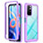 Silicone Transparent Frame Case Cover 360 Degrees ZJ4 for Xiaomi Poco M4 Pro 5G Clove Purple