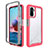 Silicone Transparent Frame Case Cover 360 Degrees ZJ4 for Xiaomi Poco M5S Hot Pink