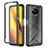 Silicone Transparent Frame Case Cover 360 Degrees ZJ4 for Xiaomi Poco X3 Pro Black