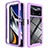 Silicone Transparent Frame Case Cover 360 Degrees ZJ4 for Xiaomi Poco X4 Pro 5G Clove Purple