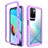 Silicone Transparent Frame Case Cover 360 Degrees ZJ4 for Xiaomi Redmi 10 (2022) Clove Purple