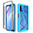 Silicone Transparent Frame Case Cover 360 Degrees ZJ4 for Xiaomi Redmi 9 Power