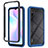 Silicone Transparent Frame Case Cover 360 Degrees ZJ4 for Xiaomi Redmi 9A Blue