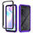 Silicone Transparent Frame Case Cover 360 Degrees ZJ4 for Xiaomi Redmi 9AT Purple