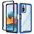 Silicone Transparent Frame Case Cover 360 Degrees ZJ4 for Xiaomi Redmi Note 10 Pro Max Blue