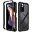 Silicone Transparent Frame Case Cover 360 Degrees ZJ4 for Xiaomi Redmi Note 11 Pro+ Plus 5G Black