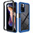 Silicone Transparent Frame Case Cover 360 Degrees ZJ4 for Xiaomi Redmi Note 11 Pro+ Plus 5G Blue