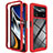 Silicone Transparent Frame Case Cover 360 Degrees ZJ4 for Xiaomi Redmi Note 11E Pro 5G Red