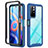 Silicone Transparent Frame Case Cover 360 Degrees ZJ4 for Xiaomi Redmi Note 11T 5G Blue