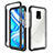 Silicone Transparent Frame Case Cover 360 Degrees ZJ4 for Xiaomi Redmi Note 9 Pro